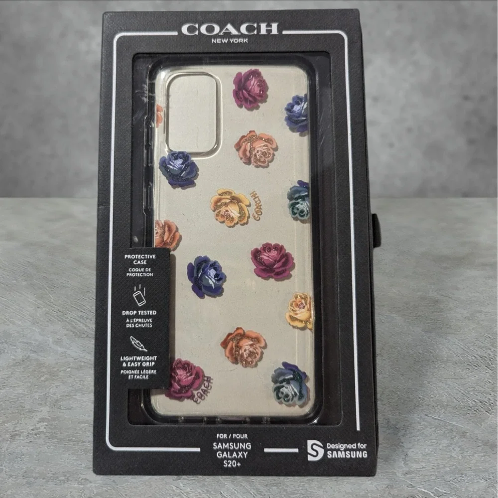 Y8. Coach New York Case For Samsung Galaxy‎ S20+ (Plus) Peony Rainbow Clear